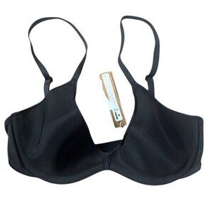 Skims 42D Weightless Scoop Bra Onyx Black NWT $58 MSRP